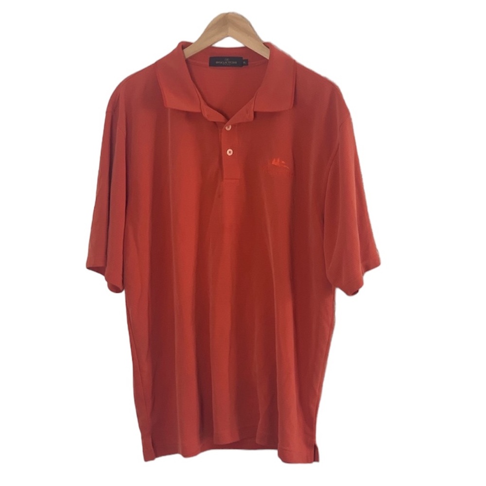 Bugatchi | Orange polo short sleeve shirt size extra large